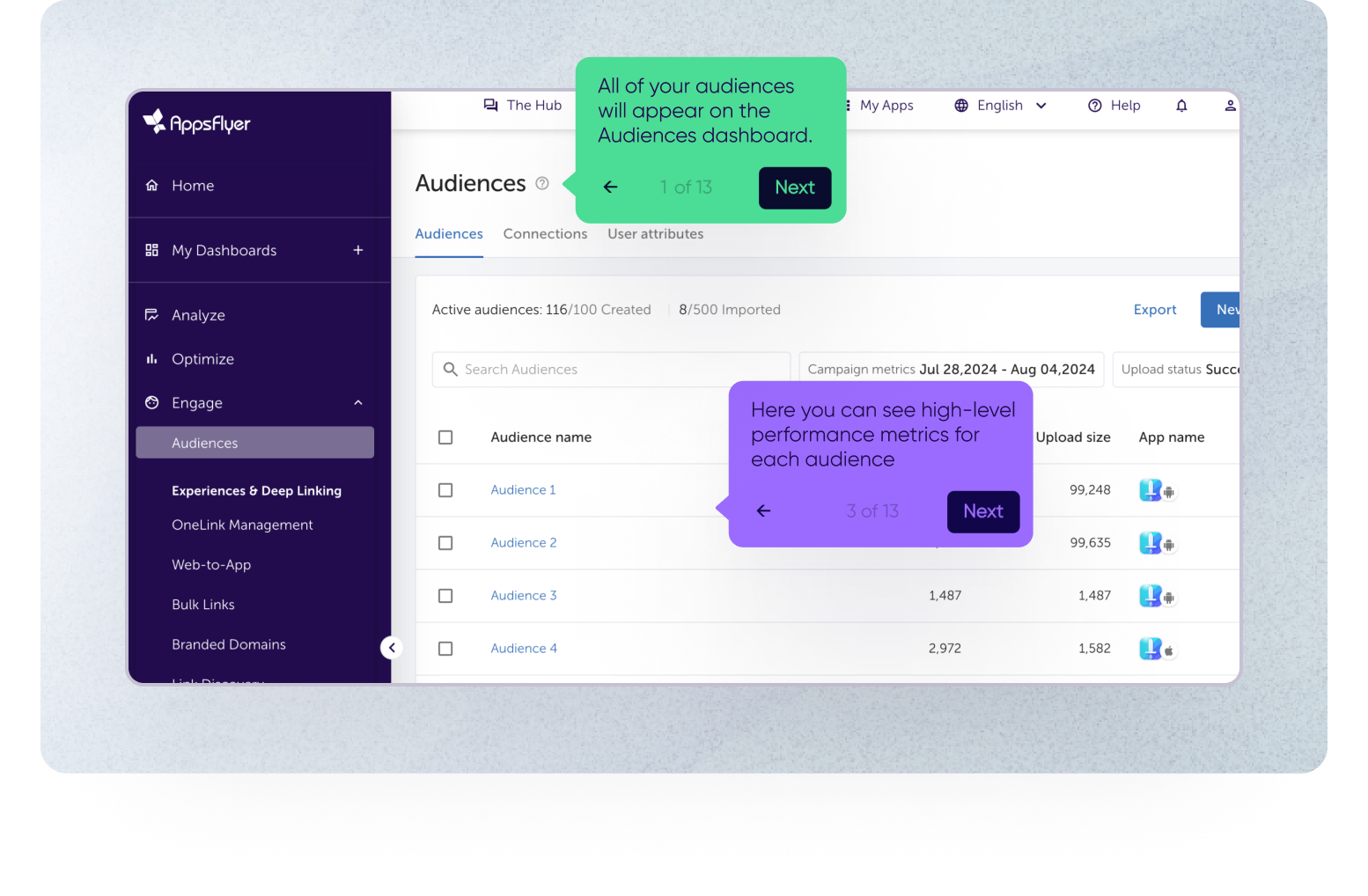 Interactive demo test Audiences