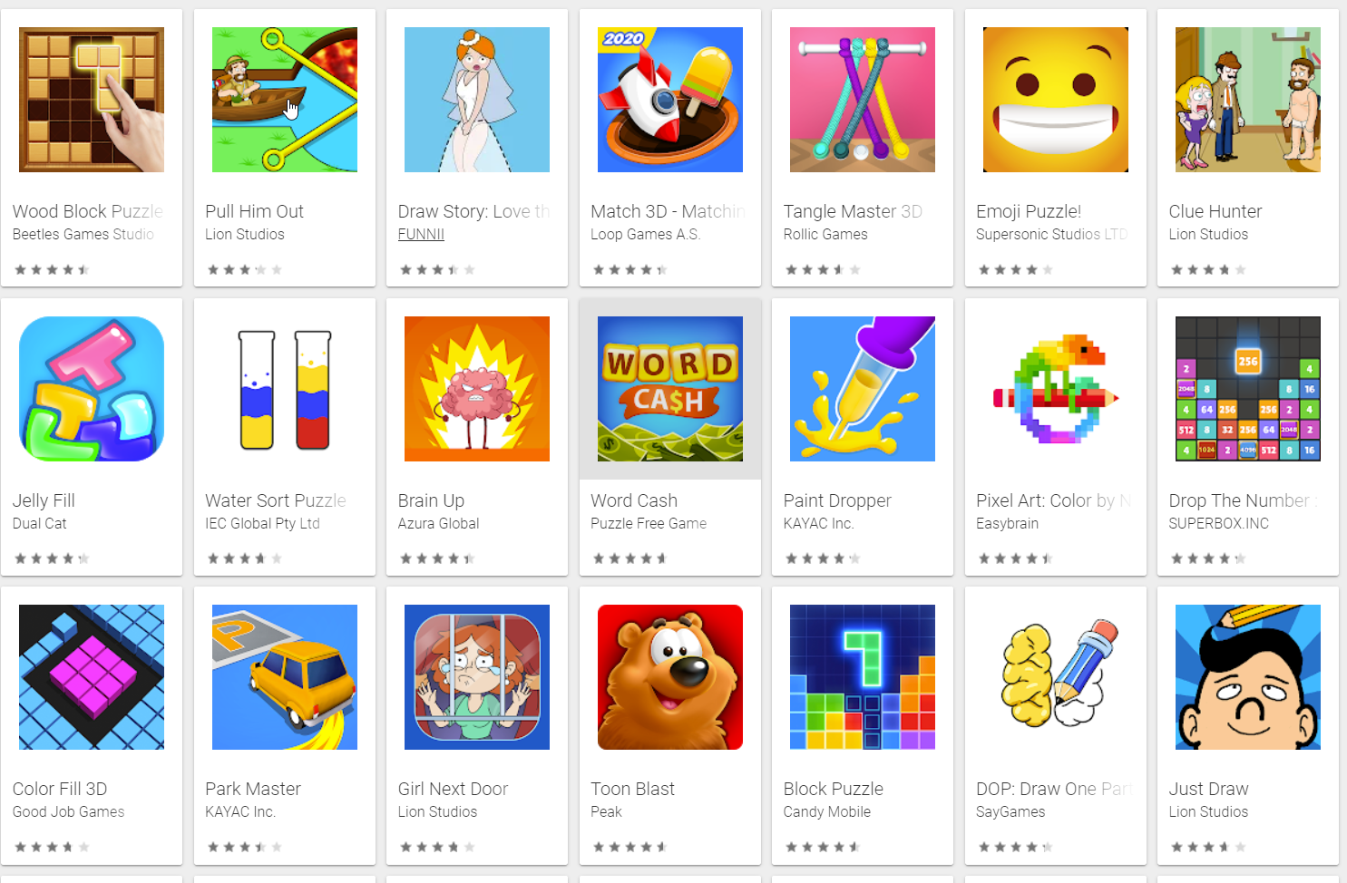 puzzle games google play