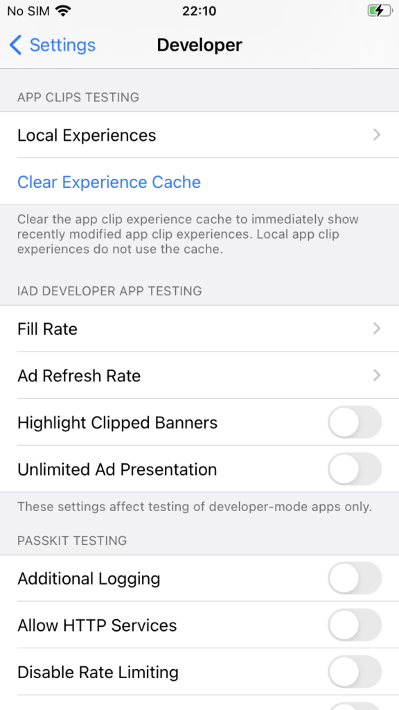 setting local experience apple app clips
