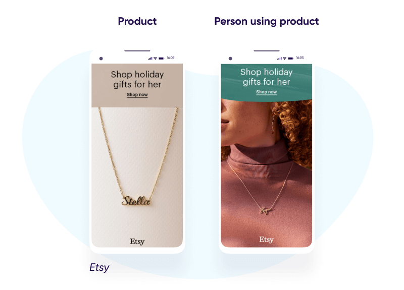ad strategy for Black Friday and other key dates: Product vs. person using product