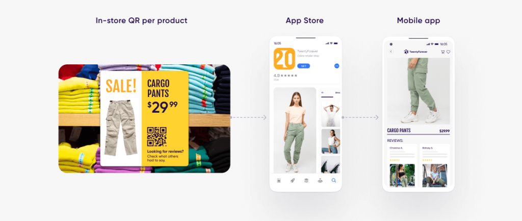 QR-to-app: In-store QR to mobile app