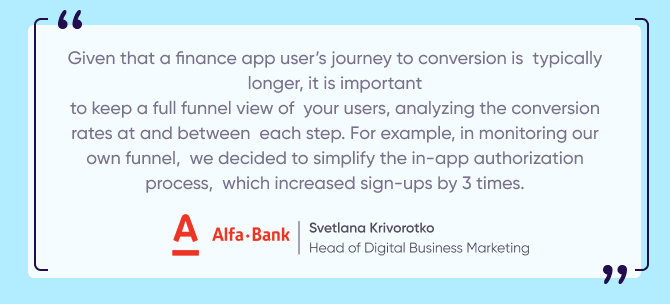 금융 앱: Alfa 은행 인용구