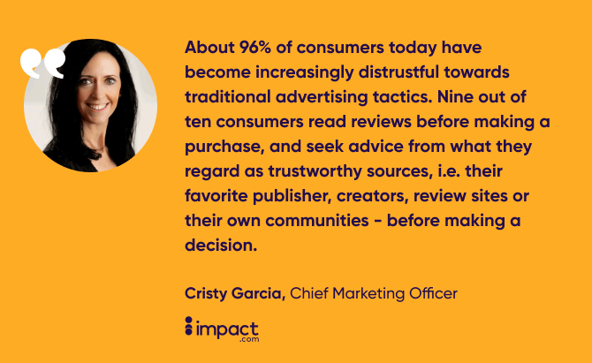 quote from Cristy Garcia, Chief Marketing Officer, impact.com
