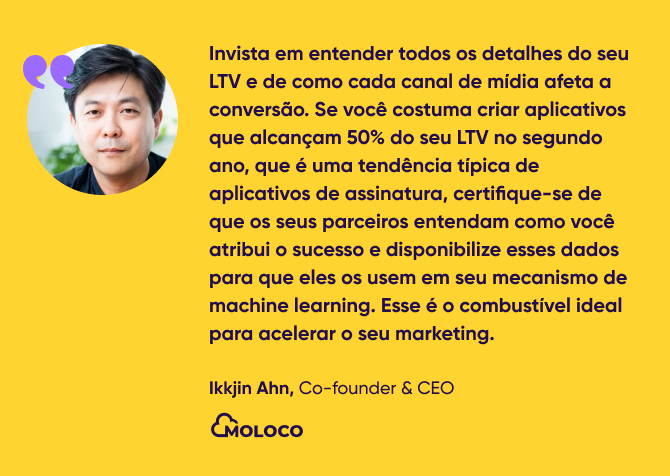 citação de Ikkjin Ahn, Co-fundador e CEO, Moloco