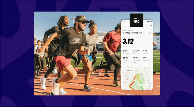 Criativos de anúncios – exemplo do Nike run club