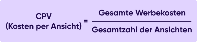 Formel für CPV