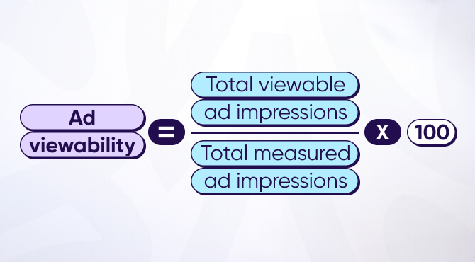 Ad viewability formula