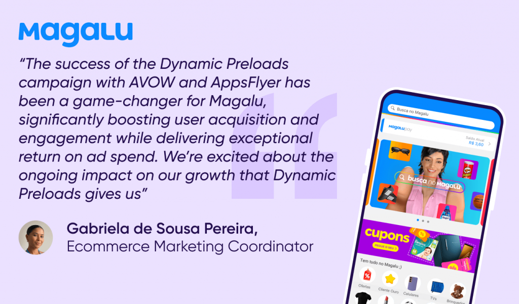 Magalu quote on dynamic preload campaigns